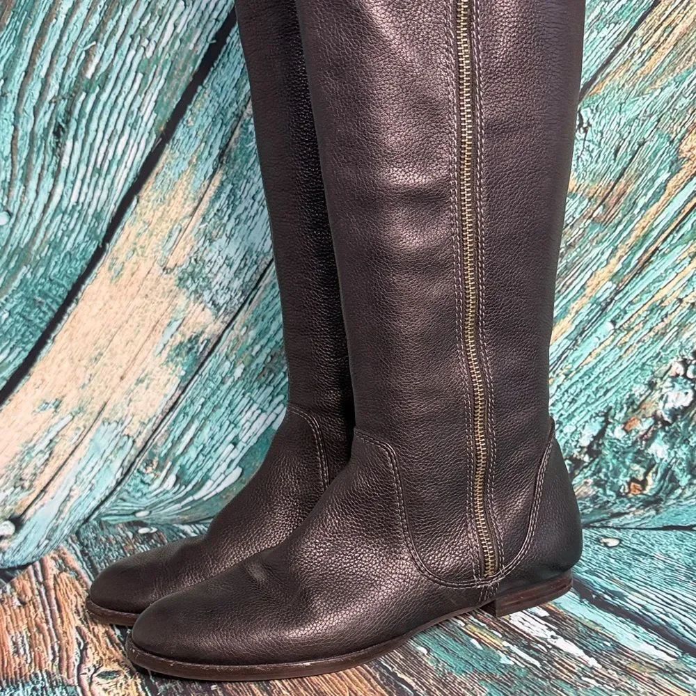 Elie Tahari Dark Brown Over the Knee Boots